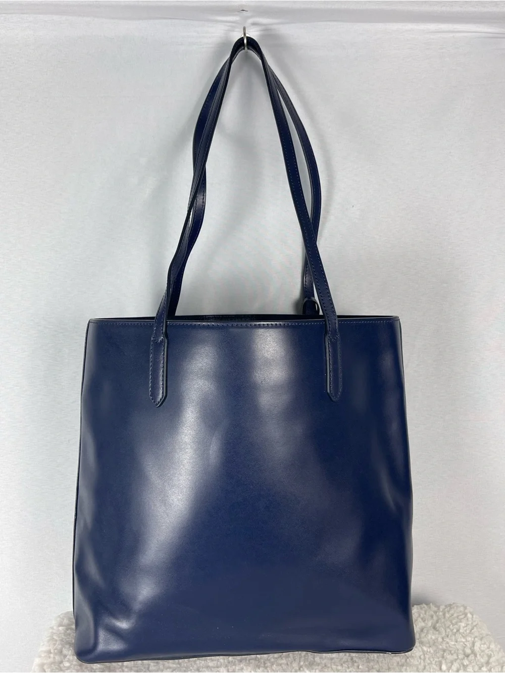 kate spade Navy Leather Tote with Tassel